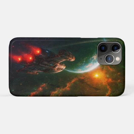 futuristisch ruimteschip Case-Mate iPhone case (Achterkant (horizontaal))