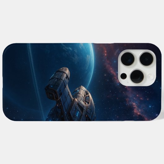 futuristisch ruimteschip Case-Mate iPhone case (Achterkant (horizontaal))