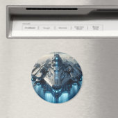 futuristisch ruimteschip met 3-inch magneet (Insitu (Vaatwasser))