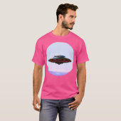 futuristisch ruimteschip t-shirt (Voorkant volledig)