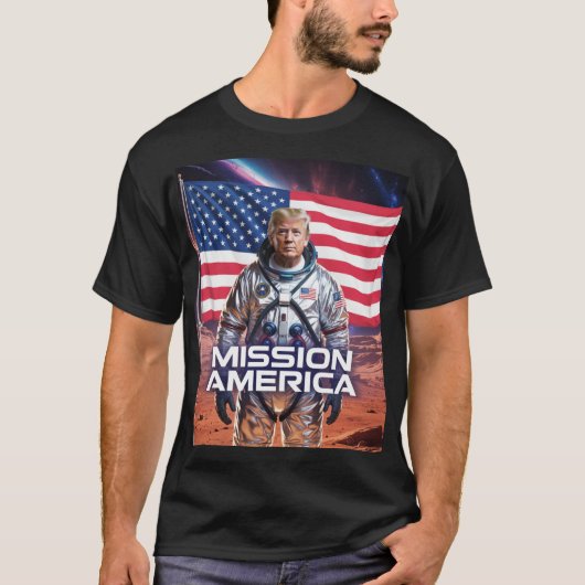 Futuristisch ruimtethema t-shirt (Voorkant)