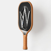 Futuristisch, schoon, simplistisch, embleem gemaak pickleball paddle (Links)