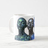 Futuristisch Schoonheidstrio Koffiemok (Voorkant links)