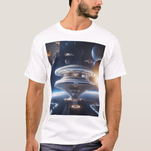 Futuristisch Sci-Fi Ruimtestation T-shirt – Episch