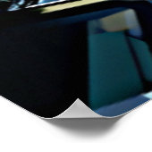 Futuristisch stadsbeeld in de lente poster (Hoek)