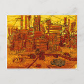 Futuristisch stadslandschap briefkaart (Voorkant)