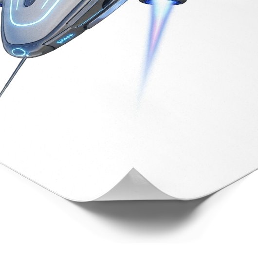 futuristisch sterrenschip poster (Hoek)