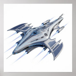 futuristisch sterrenschip poster