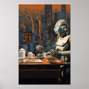Futuristisch Terracotta Warrior Poster