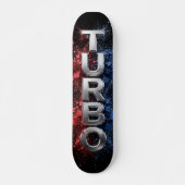 Futuristisch TURBO chroomontwerp 3D Persoonlijk Skateboard (Voorkant)