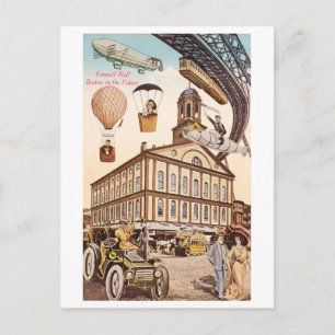  futuristisch Uitzicht van Faneuil Hall Briefkaart