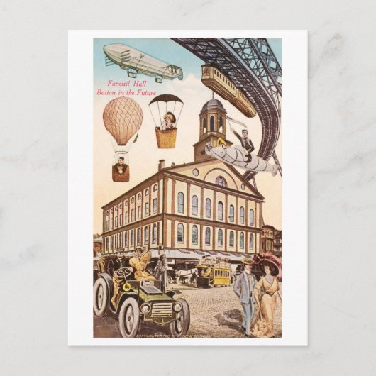  futuristisch Uitzicht van Faneuil Hall Briefkaart (Voorkant)