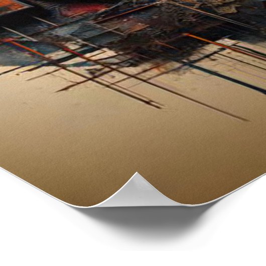 futuristisch verval poster (Hoek)