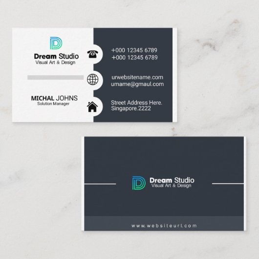 Futuristisch visitekaartje (Voorkant / Achterkant)