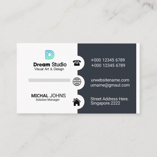 Futuristisch visitekaartje (Voorkant)