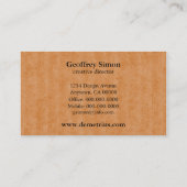 Futuristisch Visitekaartje van afmetingen, koper (Achterkant)