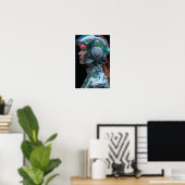 Futuristisch Vrouw Cyborg Body - Sci-Fi Art Poster (Thuiskantoor)