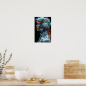 Futuristisch Vrouw Cyborg Body - Sci-Fi Art Poster (Keuken)