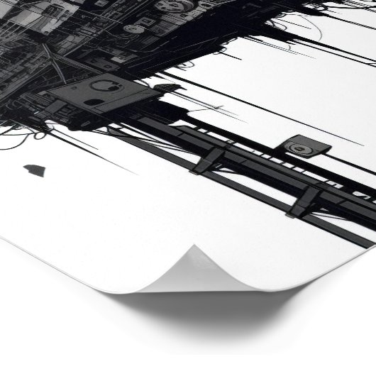 Futuristisch Waakzaam Oog: Bewakingscamera van To Poster (Hoek)