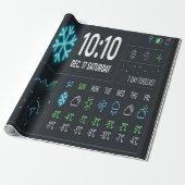 Futuristisch Weer Dashboard UI Inpakpapier (Uitgerold)