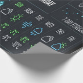 Futuristisch Weer Dashboard UI Inpakpapier (Hoek)