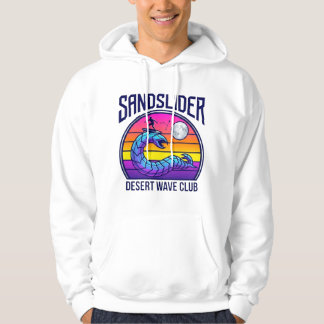 Futuristisch Woestijnworm Surf Club Synthwave T-Sh Hoodie
