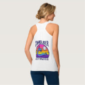 Futuristisch Woestijnworm Surf Club Synthwave T-Sh Tanktop (Volledige Achterkant)