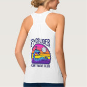 Futuristisch Woestijnworm Surf Club Synthwave T-Sh Tanktop (Achterkant)