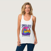 Futuristisch Woestijnworm Surf Club Synthwave T-Sh Tanktop (Volledige Voorkant)