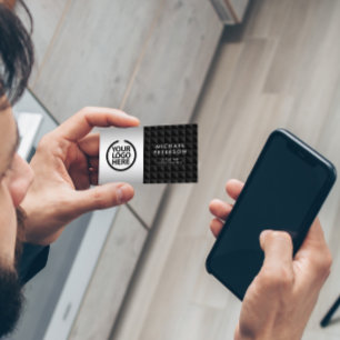 Futuristisch zwart   Visitekaartje driehoekspatroo