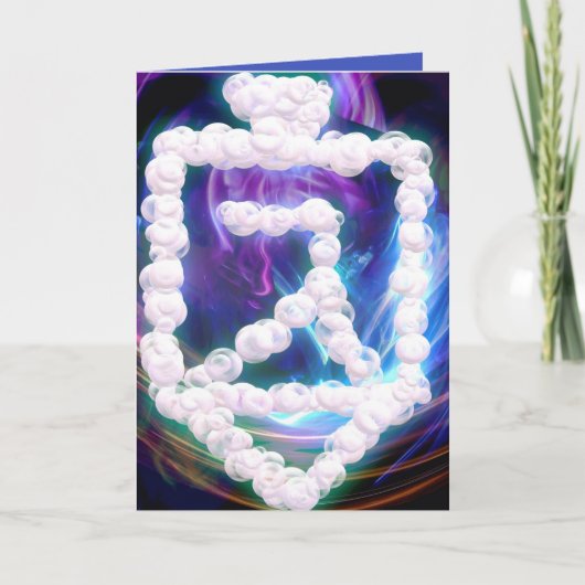 Futuristische חנוכה Chanoeka dreidel bellenkaart Bedankkaart (Voorkant)