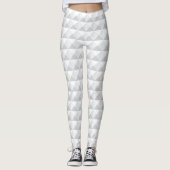 Futuristische 3D Effect Witte Piramide Leggings (Voorkant)