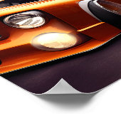 Futuristische aangepaste autokunst poster (Hoek)