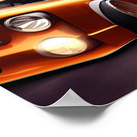 Futuristische aangepaste autokunst poster (Hoek)