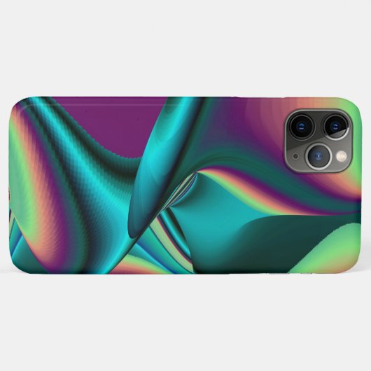 Futuristische Abstracte 3D Metallic Rainbow Art Case-Mate iPhone Case (Achterkant (horizontaal))