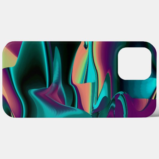 Futuristische Abstracte 3D Metallic Rainbow Art Case-Mate iPhone Case (Achterkant (horizontaal))