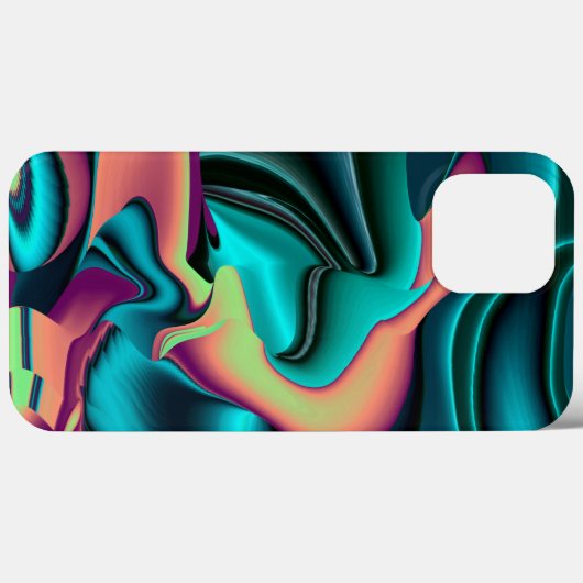 Futuristische Abstracte 3D Metallic Rainbow Art Case-Mate iPhone Case (Achterkant (horizontaal))