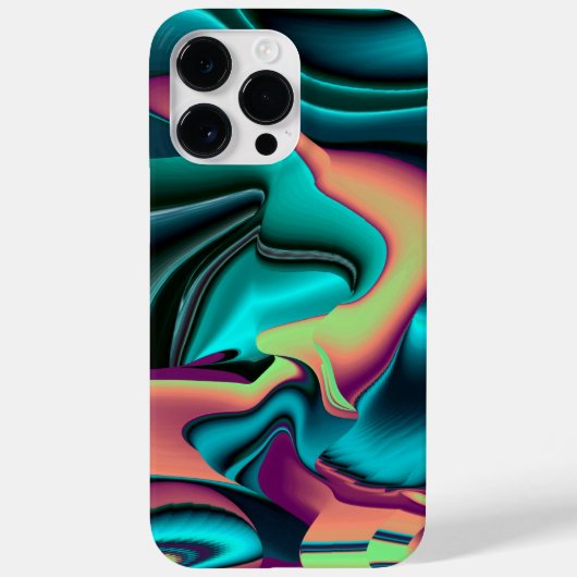 Futuristische Abstracte 3D Metallic Rainbow Art Case-Mate iPhone Case (Achterkant)