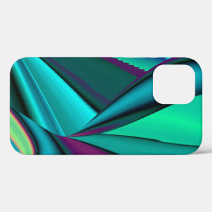 Futuristische Abstracte 3D Metallic Rainbow Art iPhone 12 Hoesje
