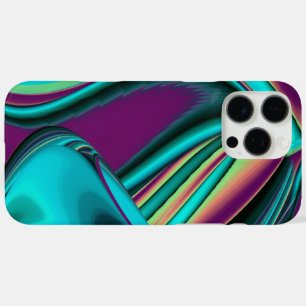 Futuristische Abstracte 3D Metallic Rainbow Art iPhone 16 Pro Max Hoesje