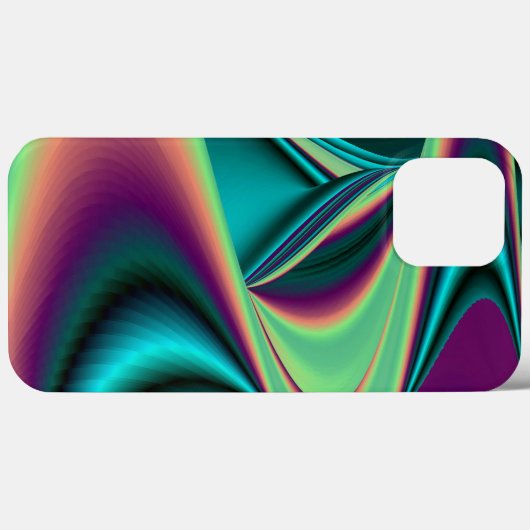 Futuristische Abstracte 3D Metallic Rainbow Art Case-Mate iPhone Case (Achterkant (horizontaal))