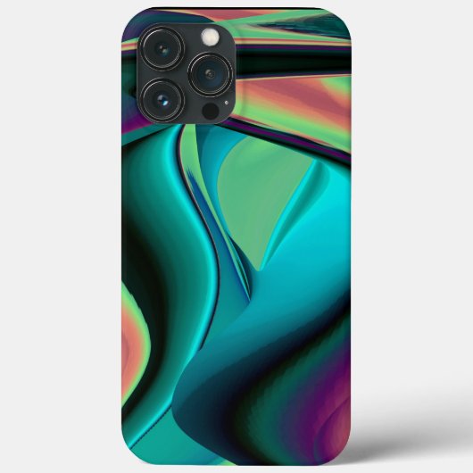 Futuristische Abstracte 3D Metallic Rainbow Art Case-Mate iPhone Case (Achterkant)