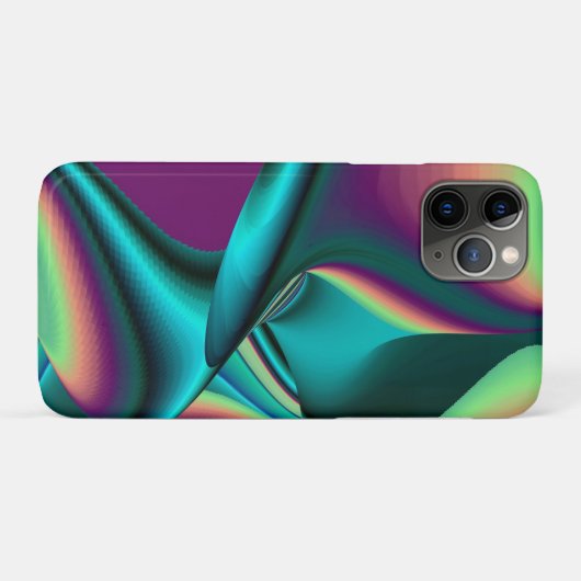 Futuristische Abstracte 3D Metallic Rainbow Art Case-Mate iPhone Case (Achterkant (horizontaal))