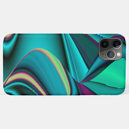 Futuristische Abstracte 3D Metallic Rainbow Art Case-Mate iPhone Case (Achterkant (horizontaal))