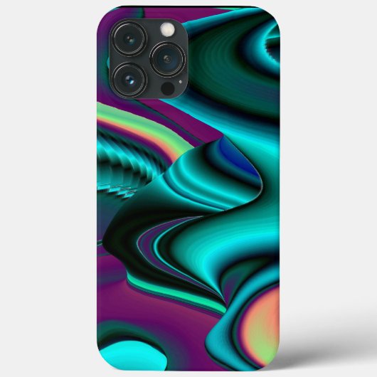 Futuristische Abstracte 3D Metallic Rainbow Art Case-Mate iPhone Case (Achterkant)