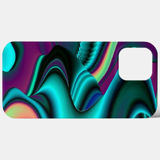 Futuristische Abstracte 3D Metallic Rainbow Art Case-Mate iPhone Case (Achterkant (horizontaal))