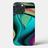 Futuristische Abstracte 3D Metallic Rainbow Art Case-Mate iPhone Case (Achterkant)