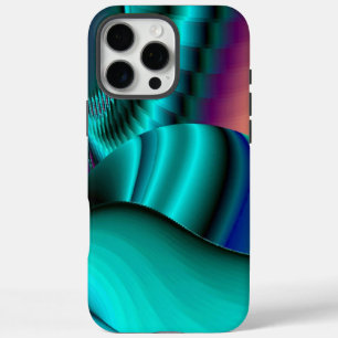 Futuristische Abstracte 3D Metallic Rainbow Art iPhone 16 Pro Max Hoesje