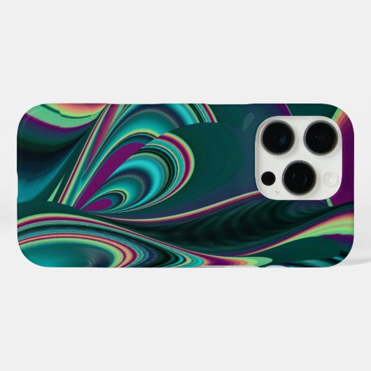 Futuristische Abstracte 3D Metallic Rainbow Art Case-Mate iPhone Case (Achterkant (horizontaal))