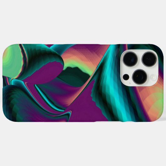 Futuristische Abstracte 3D Metallic Rainbow Art Case-Mate iPhone Case (Achterkant (horizontaal))